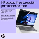 Notebook Hp 14-ep0029la Intel Core I3 1215u 8gb 512gb FHD Windows 11