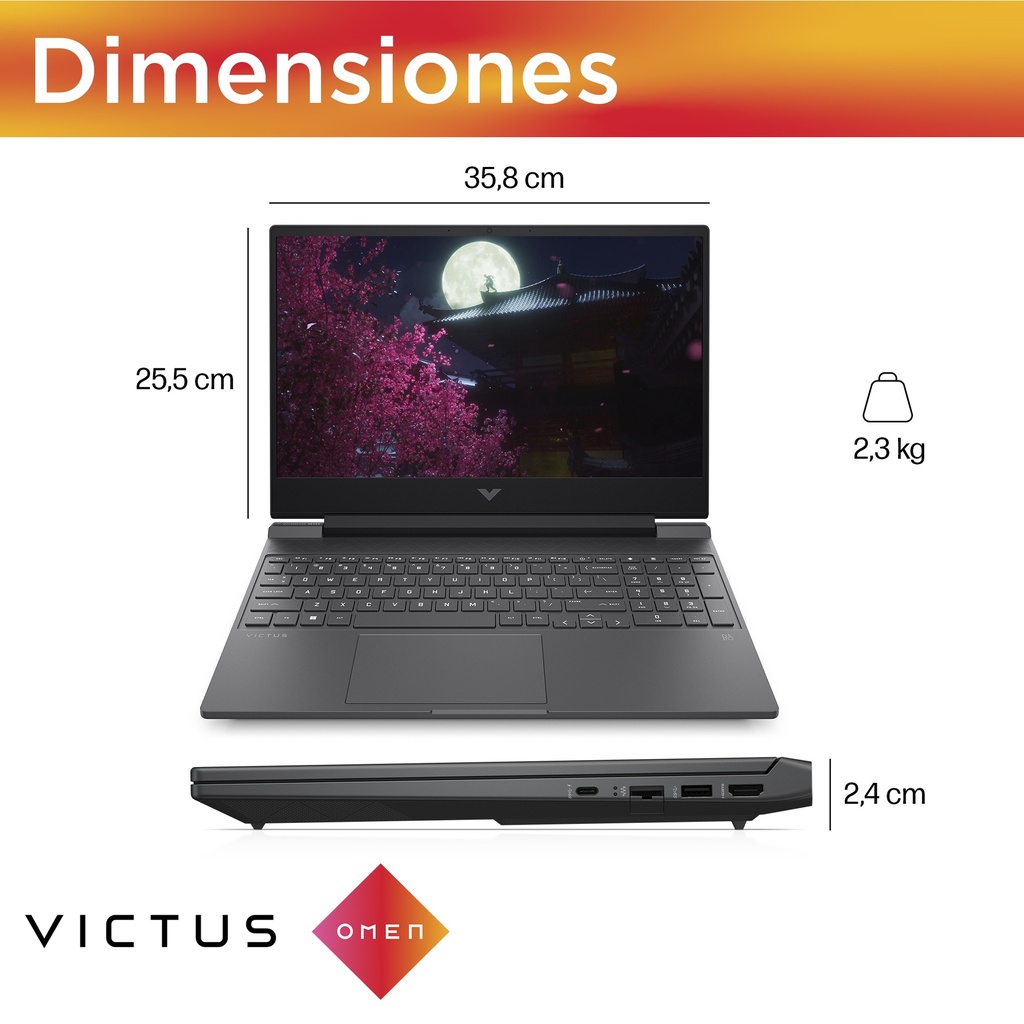 Notebook Hp Victus Gaming 15-fa1109la Intel Core I5 8gb Ram 512gb RTX 2050