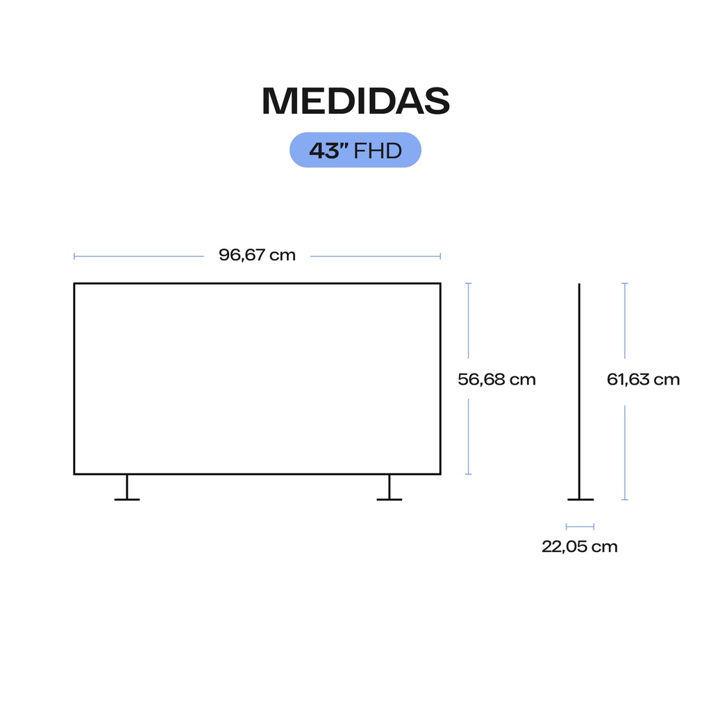 Smart Tv Led 43 HD Quint Con Google TV