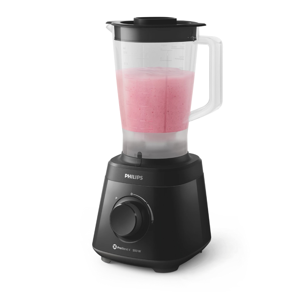 Licuadora Philips 2L 550W Con Jarra De Plástico Negra