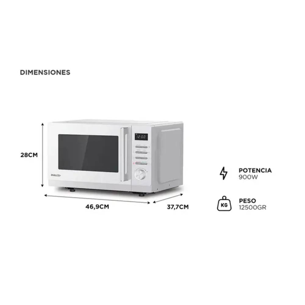Microondas Digital Philco 23Lts 900W Blanco