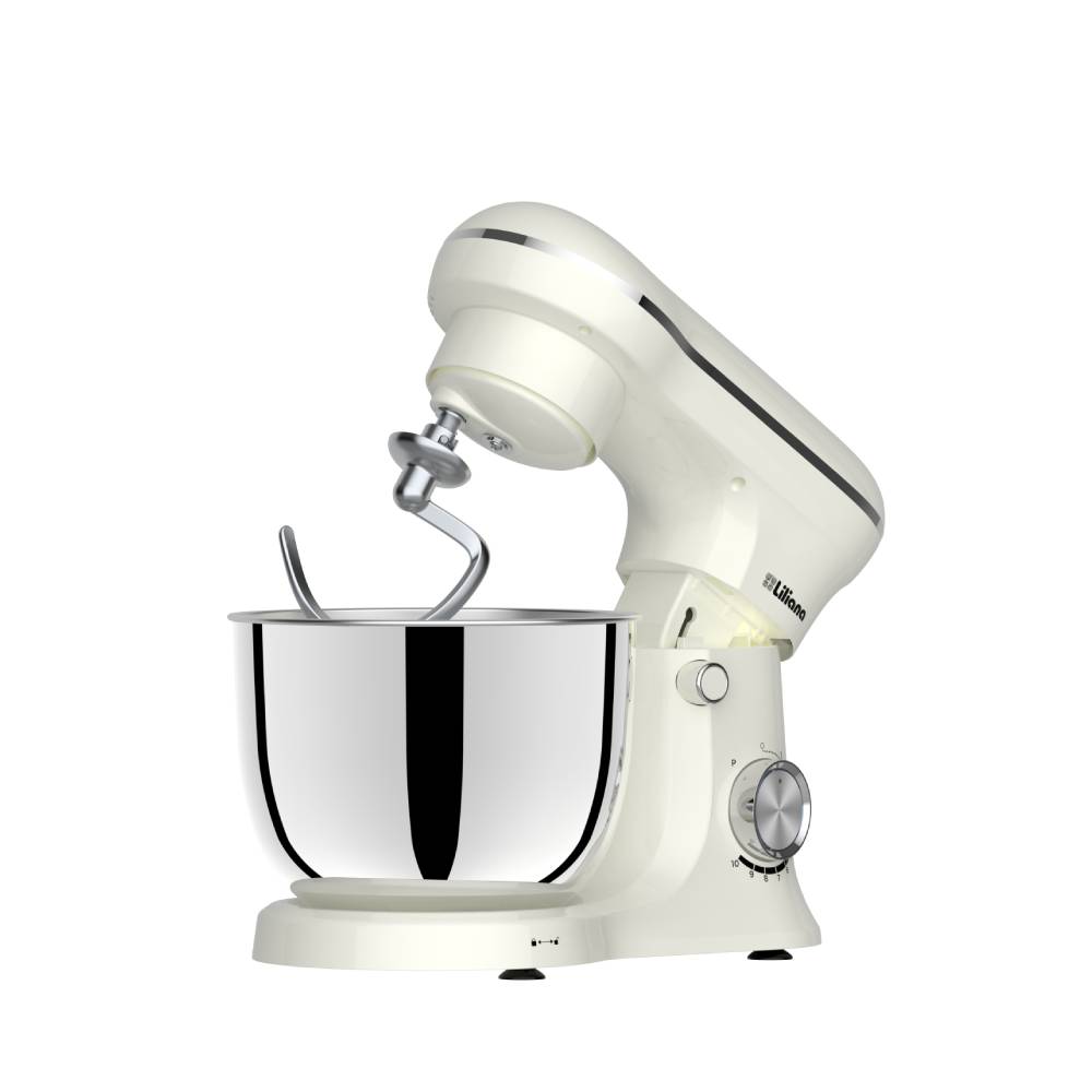 Batidora Planetaria Liliana 5 Lts 1000W 10 velocidades Mixtime crema