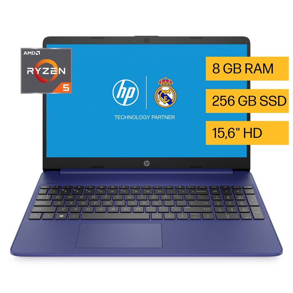 Notebook HP AMD Ryzen 5 15.6" 8GB 256GB Windows 11 Home SSD - 15-Ef2513La