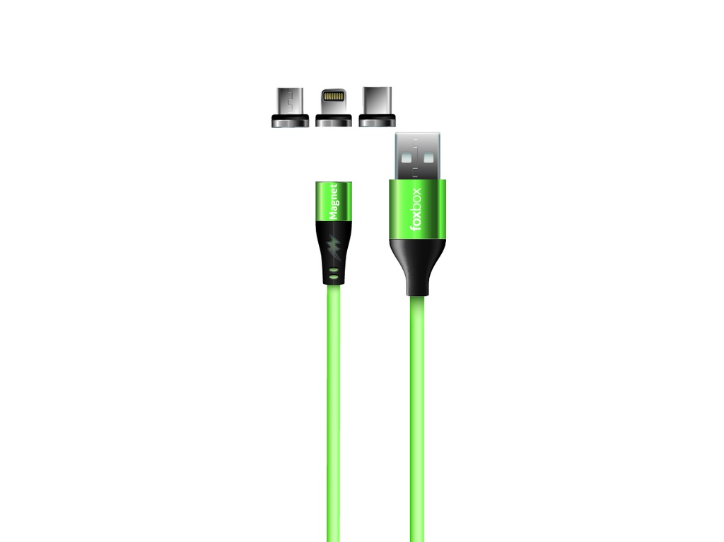 Cable Magnet 3 Foxbox Micro Type-C Verde