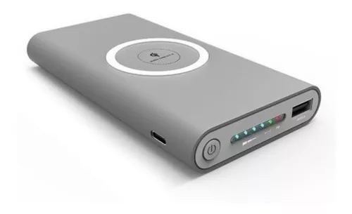 Cargador Pórtatil Soul Doble Power Bank Inalambrico 10000 Mah Gris