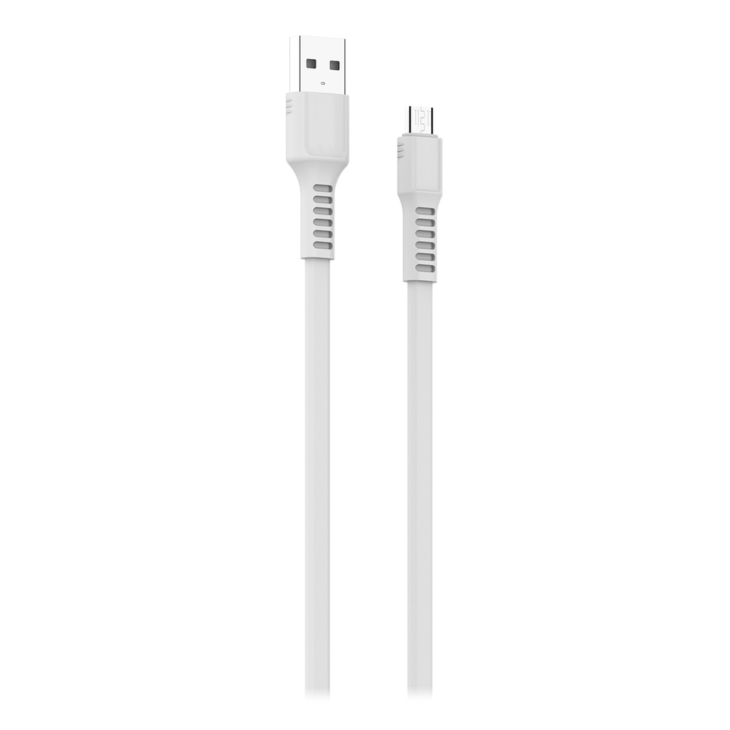 Cable USB FLAT Soul 3.1A 1.2 Mts TYPE-C blanco