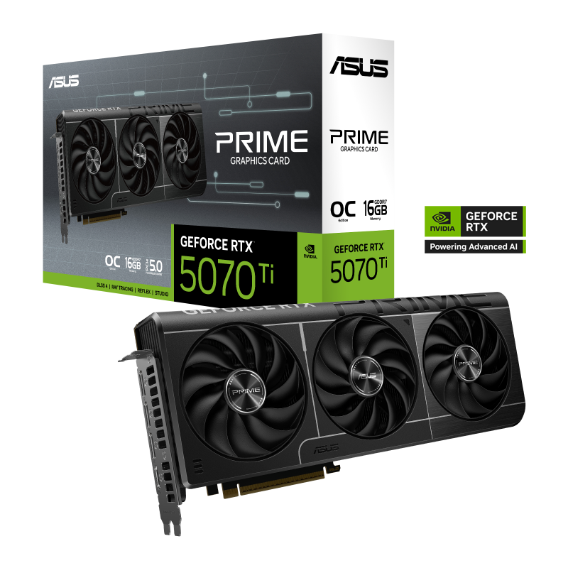 Placa de video Asus Prime GeForce RTX 5070 Ti OC Edition 16GB