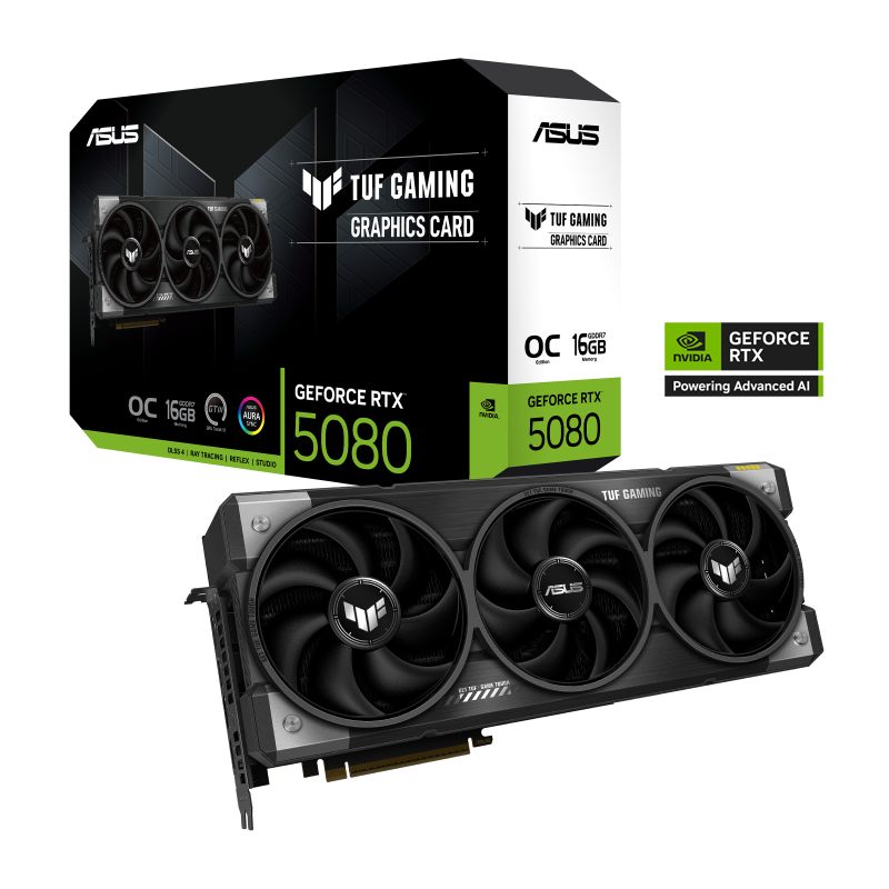 Placa de video Asus TUF Gaming GeForce RTX 5080 OC Edition 16GB