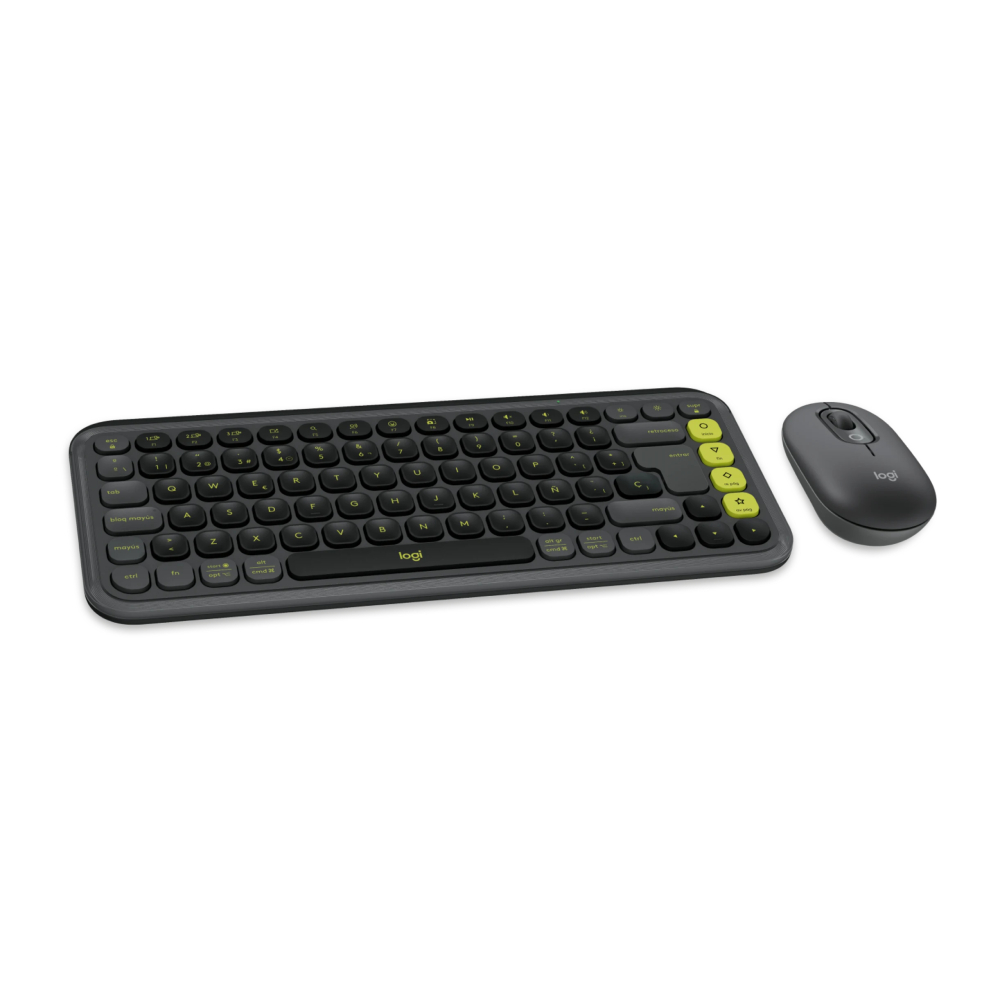 Combo Logitech Teclado y Mouse Pop Icon Grafito