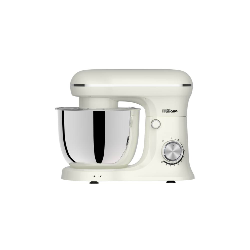 Batidora Planetaria Liliana 5 Lts 1000W 10 velocidades Mixtime crema
