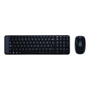 Kit De Teclado Y Mouse Inalámbrico Logitech Mk220 Español Latinoamérica Negro