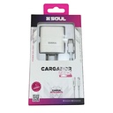 Cargador viajero PD+USB QC Cable TYPE-C a LIGHTNING